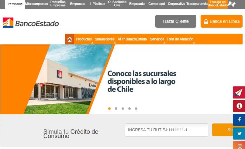 sitio web banco estado chile
