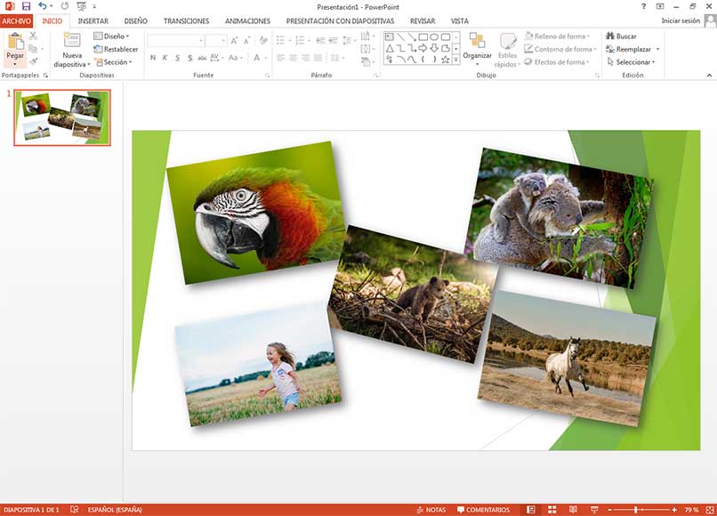 Usa PowerPoint para crear collages