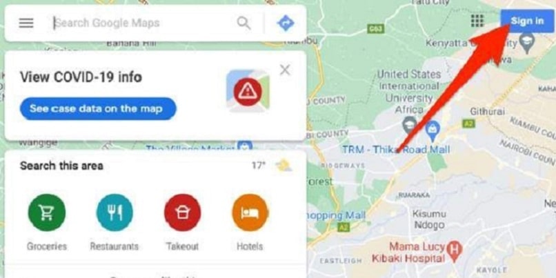 Iniciar sesión en Google Maps