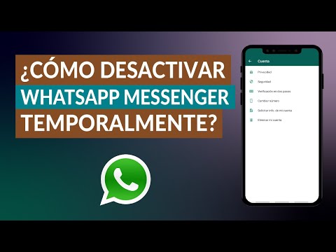 ¿Cómo puedo desactivar temporalmente WhatsApp Messenger y dejar de usarlo por un tiempo?