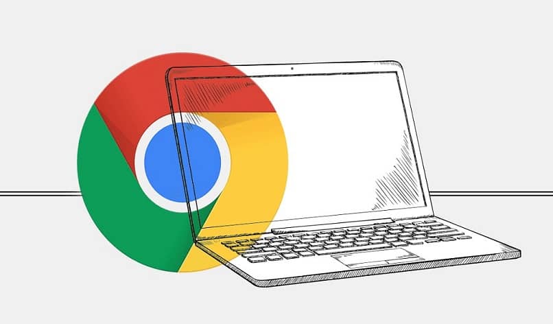 Icono de portátil y Chrome