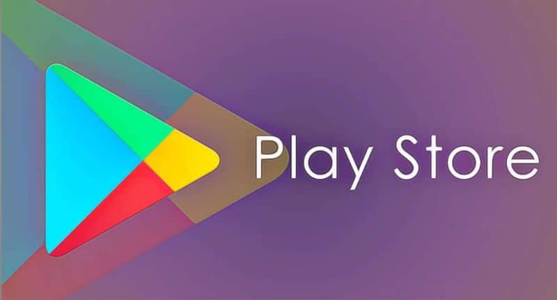 Play store logo fondo morado