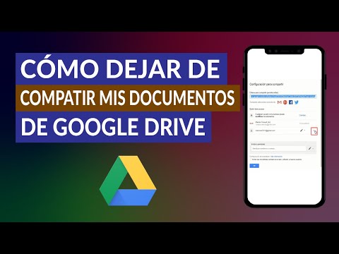 ¿Cómo dejo de compartir documentos y archivos de Google Drive?